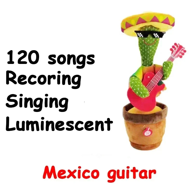 Smart Electronic Plush Toy for Children Singing Dancing Talking and Sound Recording Cactus Toys for Baby Xmas Gifts for Kids