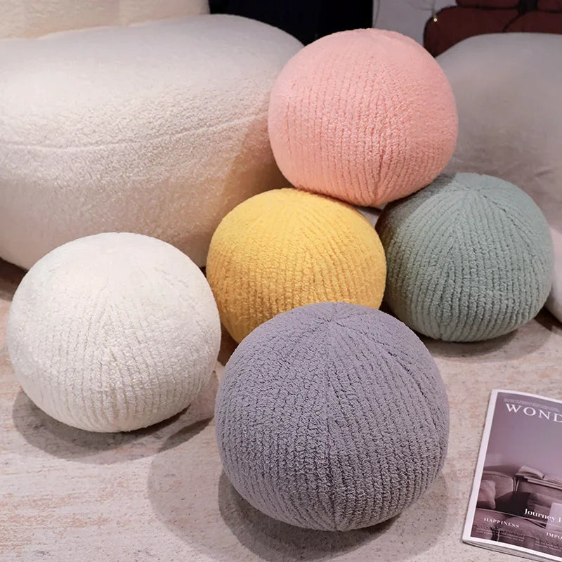 30cm Ins Style Ball Pillow Soft Plush PP Cotton Sofa Pillow Ornament Stuffed Nordic Round Pillow Throw Pillows Home Decoration