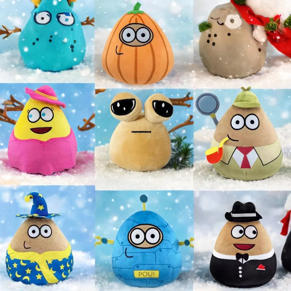 New 1/6pcs My Pet Alien Pou Plush Toys Anime Game The Maw Pou Doll Kawaii Cartoon Soft Stuffed Pillow Children Birthday Xmas Gif