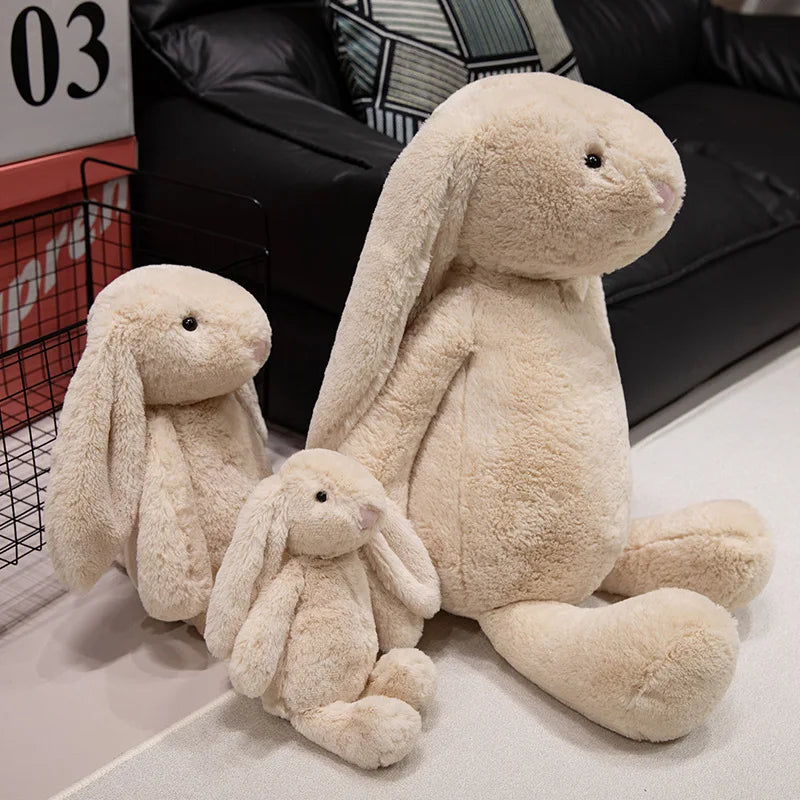 Kawaii Long Ears Bunny Plush Toy Stuffed Rabbit Baby Doll Sleep Companion Cute Hug Pillow Room Decoration Nice Children's Gift