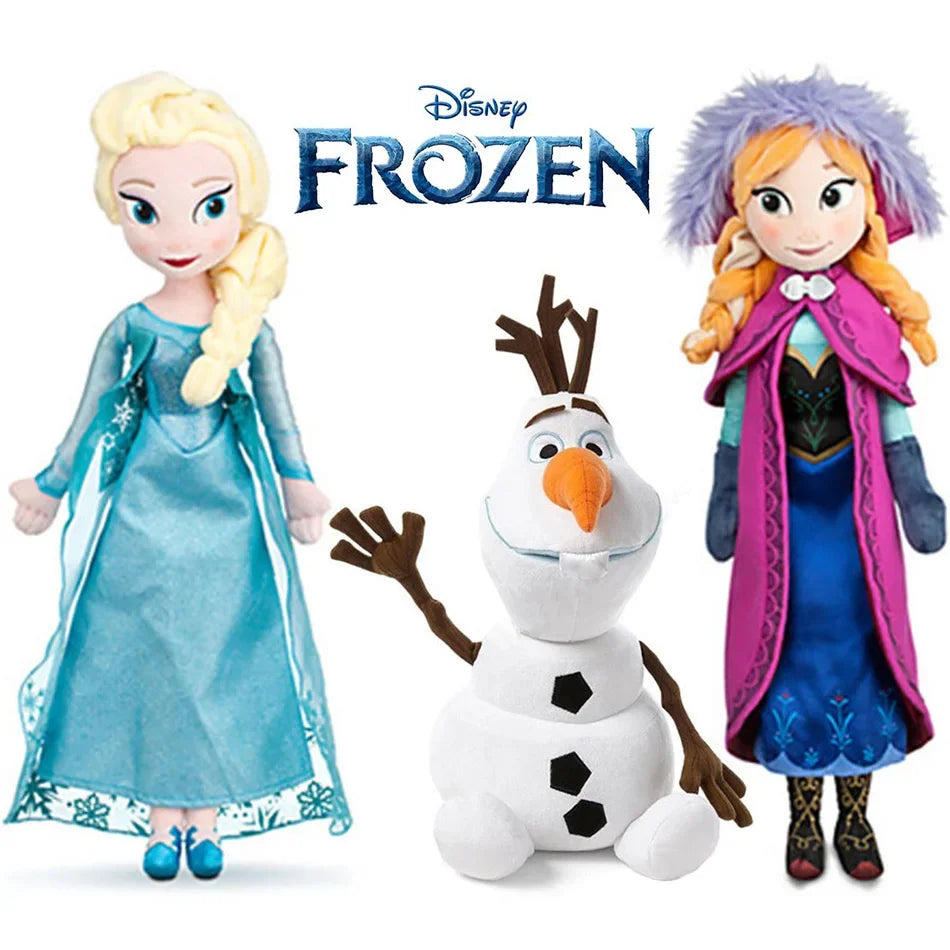 40-50CM Frozen Anna Elsa Dolls Snow Queen Princess Anna Elsa Doll Toys Stuffed Frozen Plush Kids Toys Birthday Christmas Gift