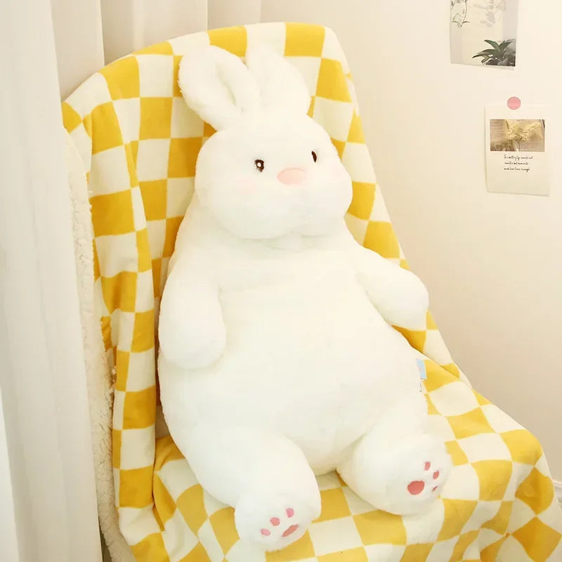 Kawaii White Bunny Doll Big Ears Rabbit Plush Toy Pillow Fabric Comfortable Soft Filled Full Soft Home Decoration Holiday Gifts