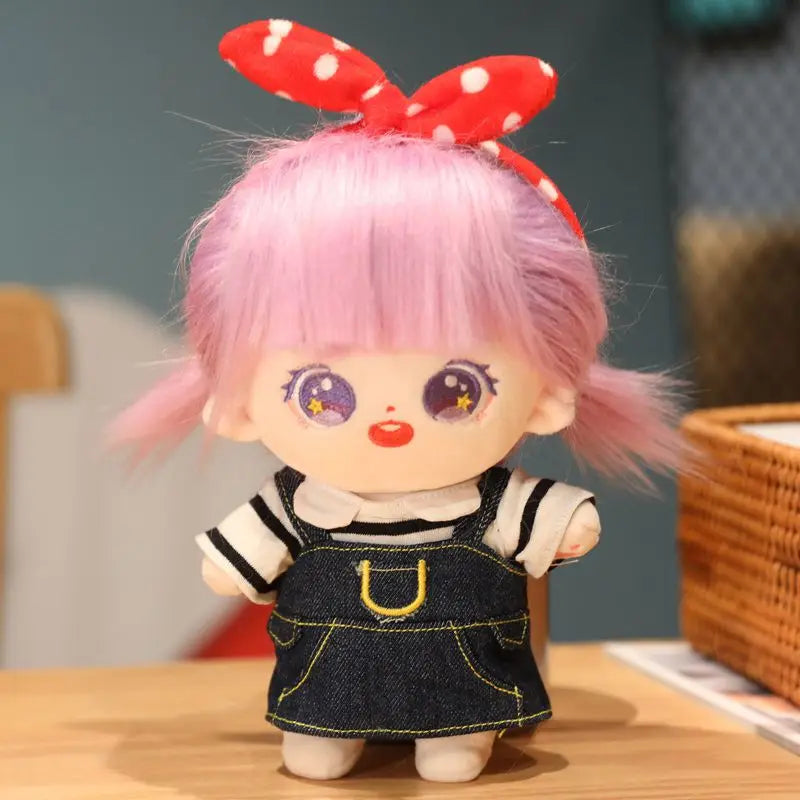 Kawaii IDol Doll With Clothes Anime Plush Star Dolls Stuffed Customization Figure Toys Cotton Baby Doll Fans Collection Gift