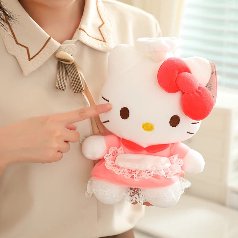 Sanrio Hello Kitty Kuromi Melody Cinnamoroll Stuffed Toys Hello Kitty Plush Toys Kawaii Baby Xmas Gifts Children Dolls For Girl