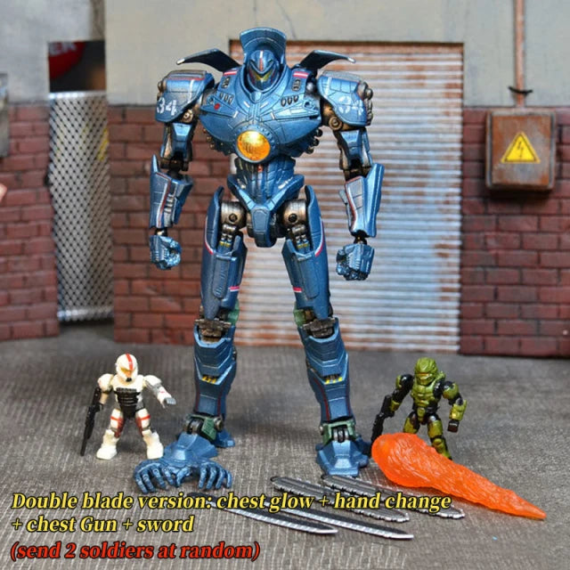 2024 New Hot Pacific Rim Mecha Model Striker Eureka Gipsy Danger Mech Action Figure Movable Joints With Led Light Toy Boys Gifts