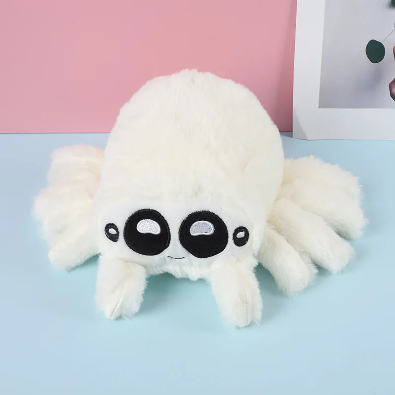 Lucas Friend Spider Plush Toy Kawaii Black White Spider Doll Home Decoration Pillow Soft Stuffed Halloween Gifts Toy for Kids