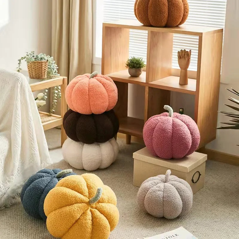 20cm Kawaii Nordic Halloween Pumpkin Plush Toy Plushie Soft Plant Stuffed Doll Holidays Props Decorative Throw Pillow for Kids