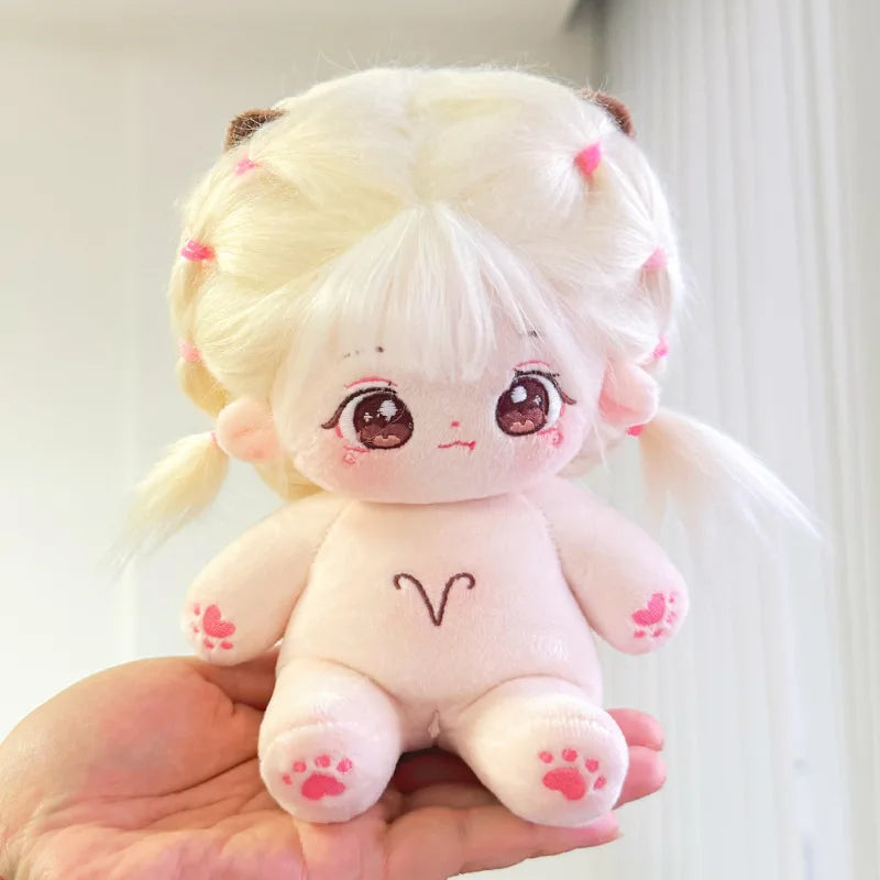 20cm Kawaii Plush Cotton Doll Idol Stuffed Super Star Figure Dolls Twelve Constellations Doll Can Change Clothes Gift