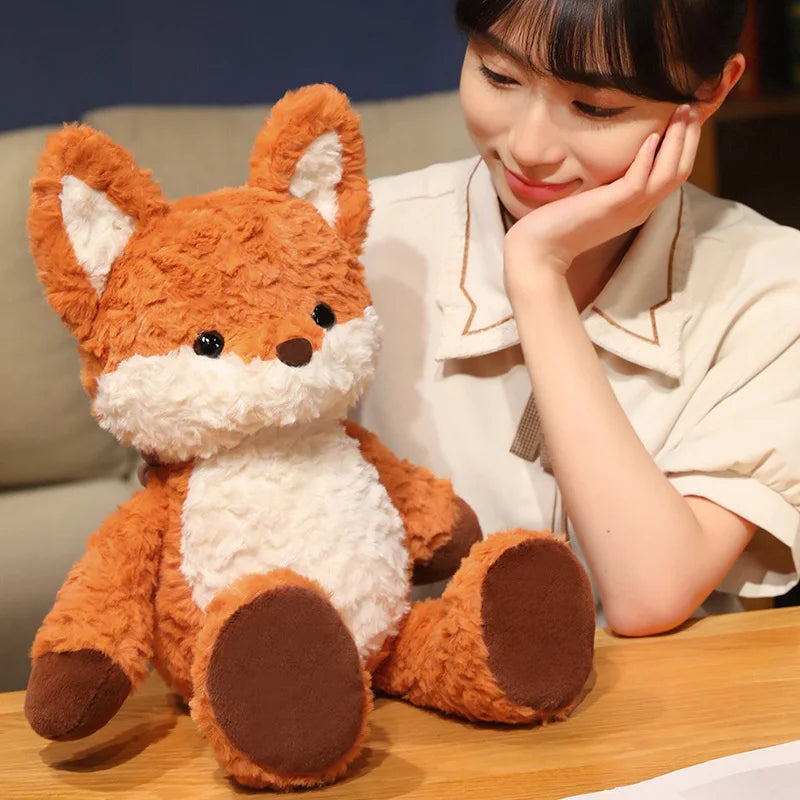 35/50cm Plush Pillow Stuffed Soft Fluffy Fox Huggable Doll Sofa Cushion Toys For Children Kawaii Room Decoration