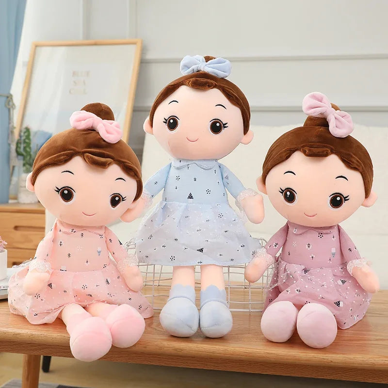 45CM Cute Angel Girl Plush Toy Lovely Stuffed Anime Figure Doll Wear Beautiful Dress Soft Toys For Girls Nice Gifts