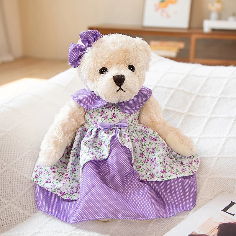 1pc 40cm Lovely Teddy Bear Wearing Skirt Plush Toys Stuffed Dolls Toy Kids Baby Girls Children Girl Birthday Christmas Present