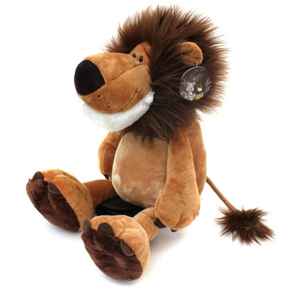 25cm Cute Jungle Animal Plush Toys Stuffed Lion Elephant Giraffe Monkey Plush Doll Toys for Kids Baby Children Birthday Gift