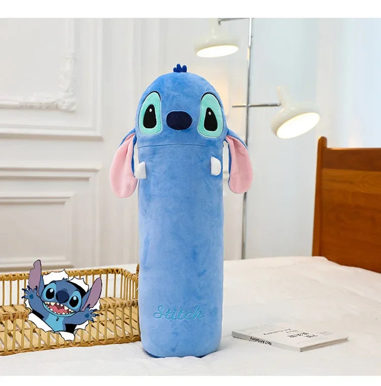 Sanrio Cylindrical Long Pillow Cinnamoroll My Melody Lovely Soft Plush Bed With Cylindrical Pillow Children's Soothing Toy Gifts