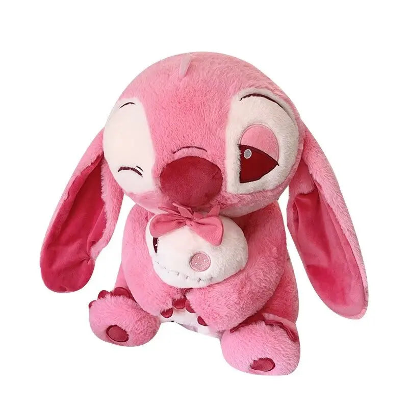 Kawaii Disney Sakura Stitch Plush Toys Kawaii Soft Pink Stitch With Scrump Plushies Elf Disney Lilo & Stitch Stuffed Doll Gift