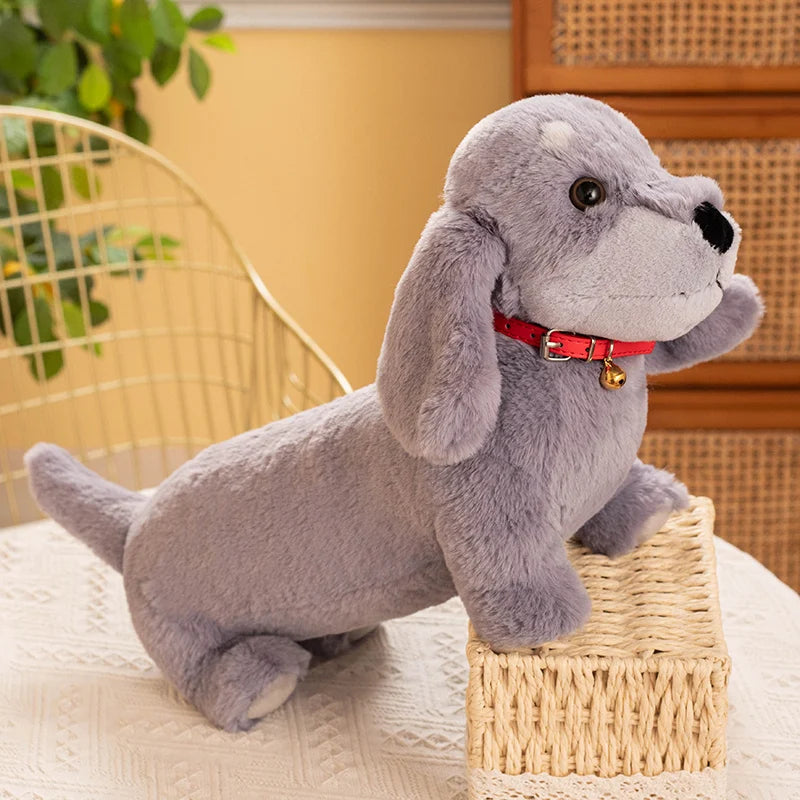 Lovely Germany Dachshund Dogs Plush Toy Stuffed Lifelike Badger Dog Cuddly Puppy Plushie For Boy Birthday Gift