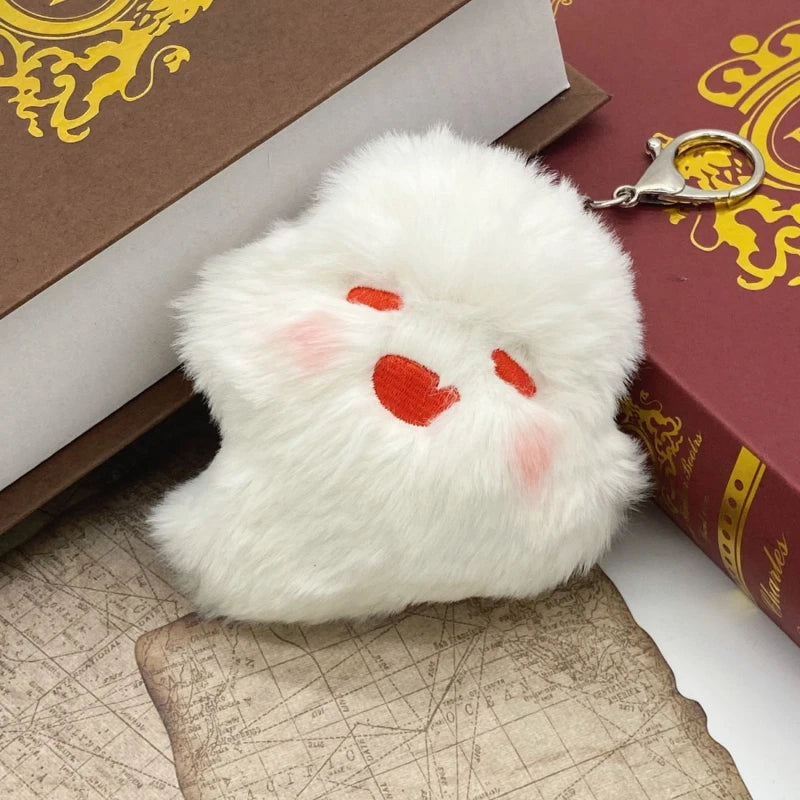 New Genshin Impact Hu Tao Ghost Cute Plush Doll Keychain Kawaii Fluffy Soft Stuffed Toy Backpack Pendant Game Periphery Toy Gift