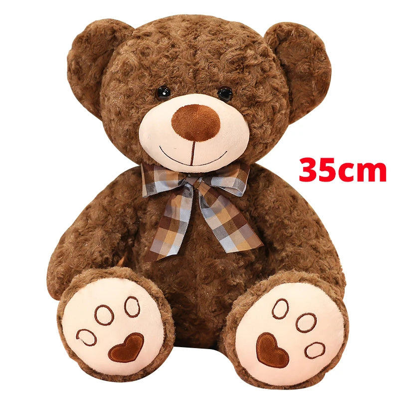 High Quality Cute Plush Bear Plush Pillow Lovely Bow-Knot Bears Plush Toys Stuffed Soft Animal Dolls Xmas Valentine's Gift