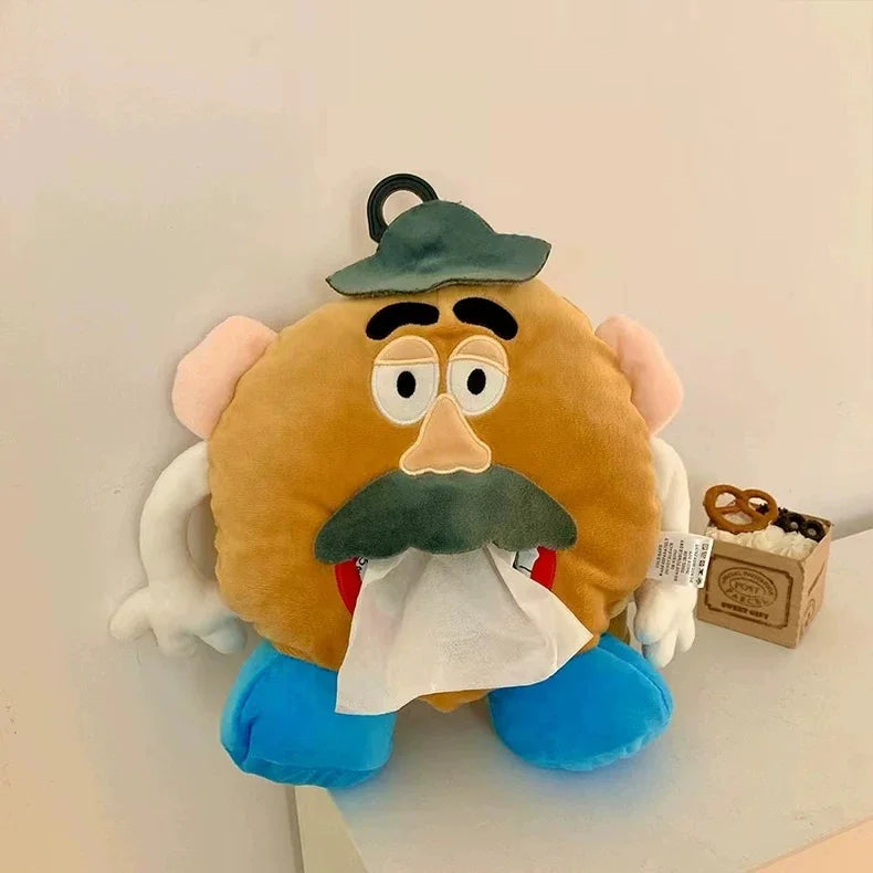 Cute Mr Potato Head Tissue Bag Cover Lovely Stuffed Anime Plush Car Tissue Cover Living Room Bedroom Tissue Cover Home Decor