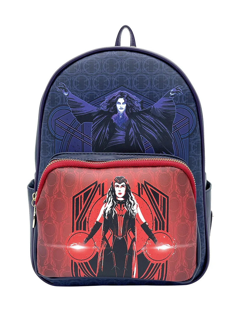 Disney Scarlet Witch Wanda Mini Backpack Wanda Scarlet Witch Backpack Red Metallic Cosplay