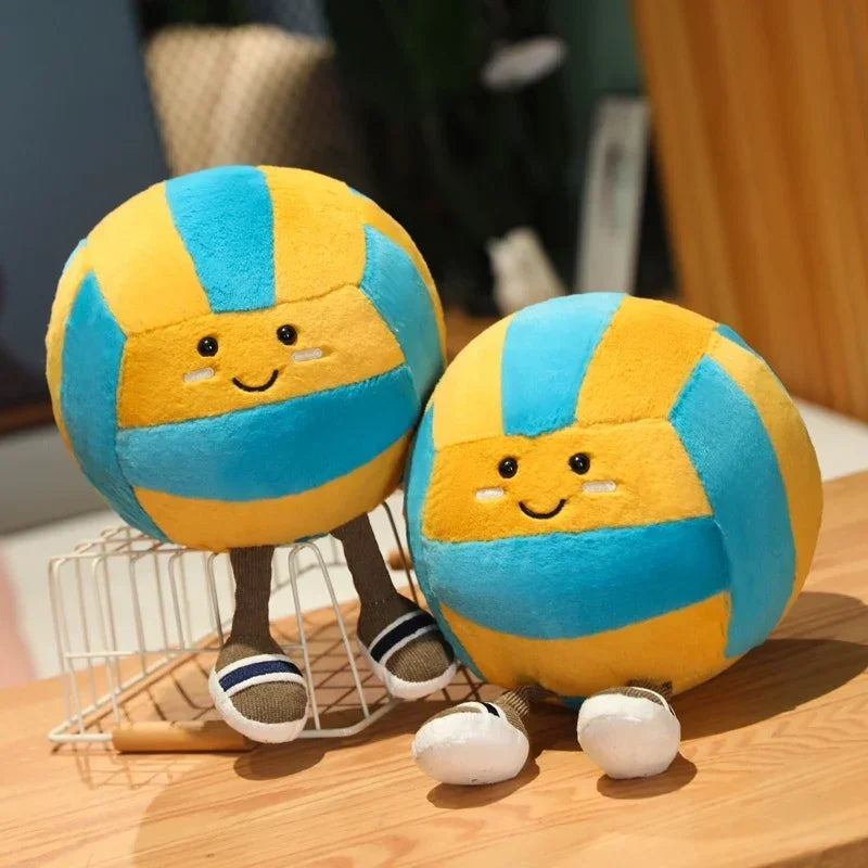 Kawaii Volleyball Ball Plush Toy Lifelike Volleyball Props Pillow Accompany Kids Soft Birthday Gifts Room Decoration