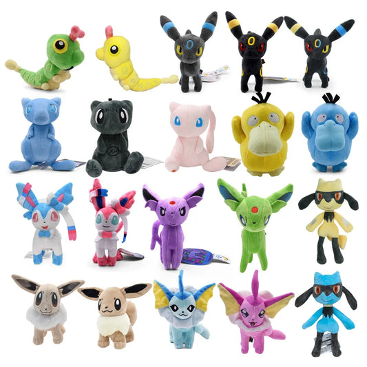 Pokemon Shiny Cubone Caterpie Butterfree Plush Toys Eevee Mew Umbreon Sthffed Espeon Vaporeon Ninetales Peluche Dolls Gifts Kids