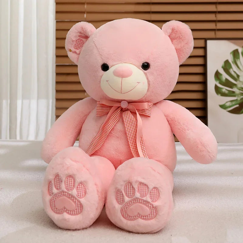 New Flower Silk Ribbon Love Bear Plush Toys Stuffed Cute Bear Doll Boys&Girls Valentine's Gift Kids Baby Christmas