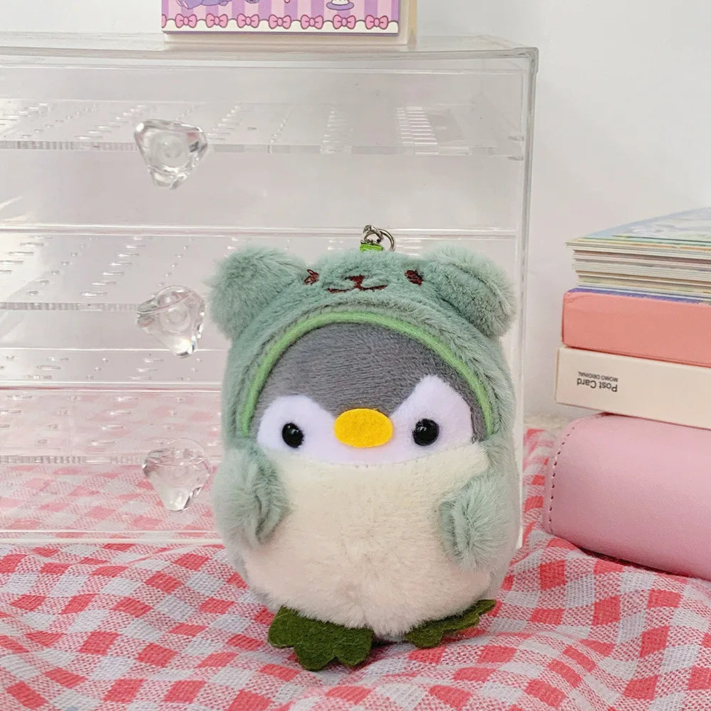 Cute Penguin Doll Key Chain Girl Cartoon Car Creative Plush Key Chain Kawaii Lady Bag Accessories