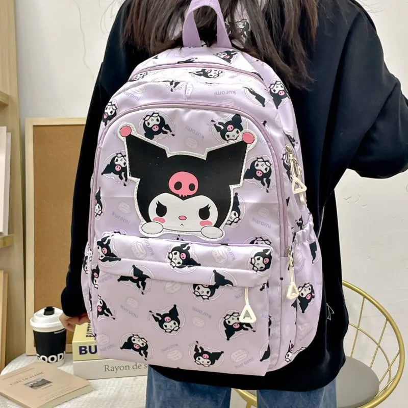 Anime Sanrio Plush Toy Cinnamoroll Backpack Children Girl Boy Black Blue Schoolbag Kawaii Student School Bag Computer Large Gift