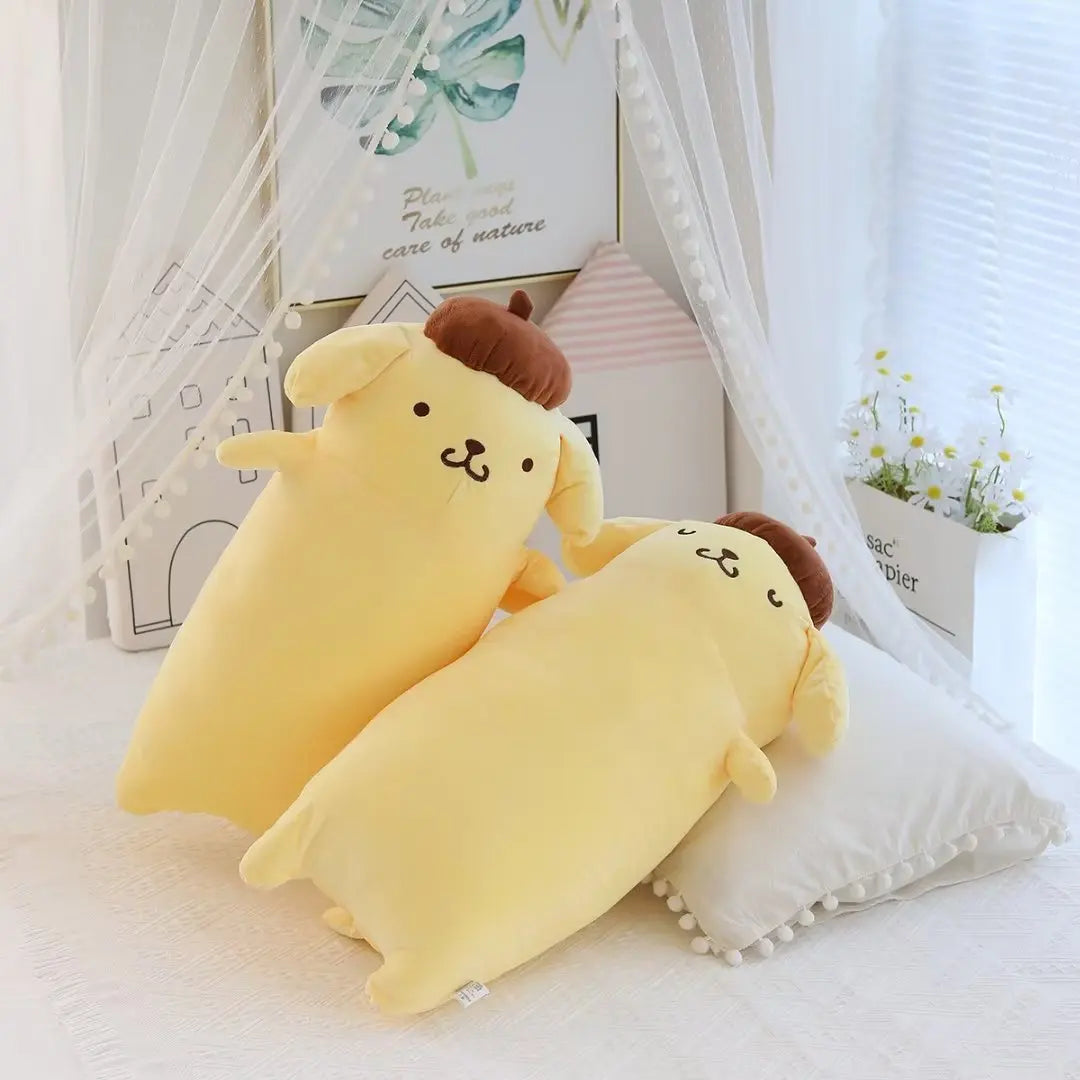 Sanrio 65cm Pom Purin Stuffed Plush Toys Dolls Soft Cushion Pillow Cartoon Kawaii Pom Purin Plush Doll Toys Room Decoration Kids