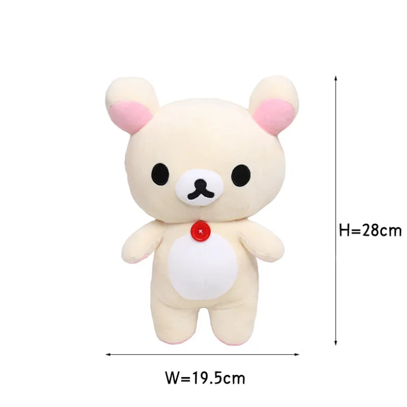 Strawberry Rilakkuma Plush Kawaii Anime Brown Bear Pelcuhe Teddy bear Stuffed Doll Cute Couple Toys Present Birthday Gifts