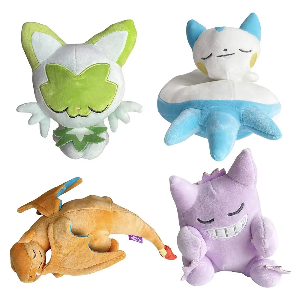 HQ Sleeping Series Pokemon Pikachu Gengar Plush Sprigatito Pachirisu Stuffed Doll Charizard Peluche Anime Toy Hobbies Xmas Gift