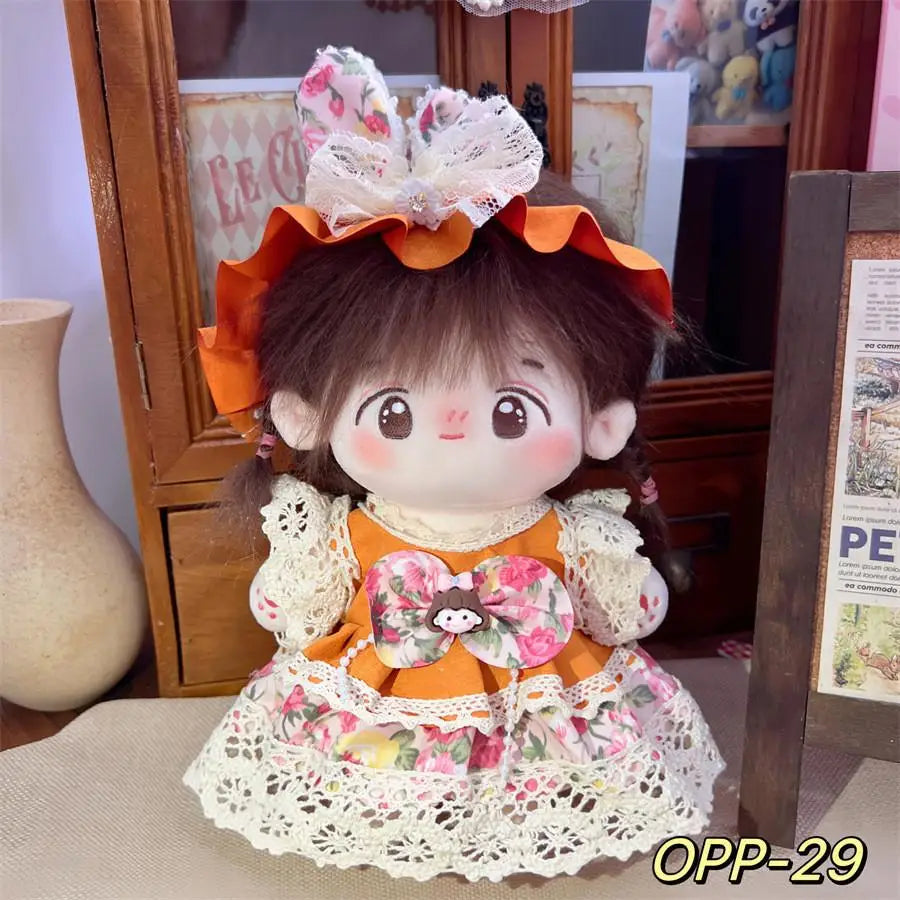 20cm Cotton Doll Dress Up Clothes Lolita Maid Dress Cute Fresh Princess Small Skirt