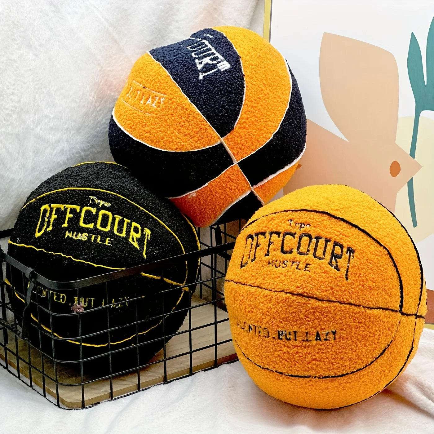 25cm Offcourt Basketball Pillow Anime Plush Toy Household Stuffed Plush Ball for fans Toy Exquisite Children Birthday Gifts Boys