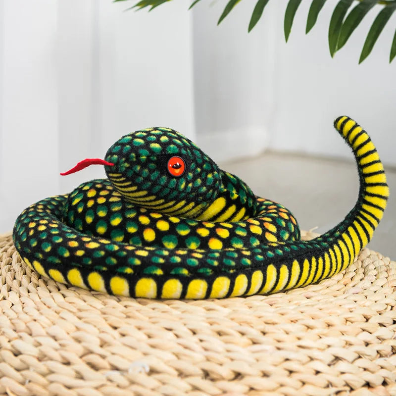 1pc 110/130cm Simulation Cobra and Python Snake Plush Toy Soft Stuffed Zodiac Dolls Funny Gift for Children Kids Party Toys