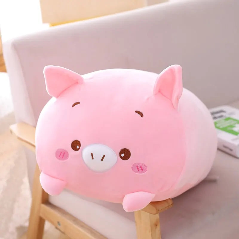 Super Soft Animal Cartoon Pillow 20cm Cute Fat Pig Cat Bear Plush Toy Stuffed Lovely Throw Doll Kids Birthyday Gift