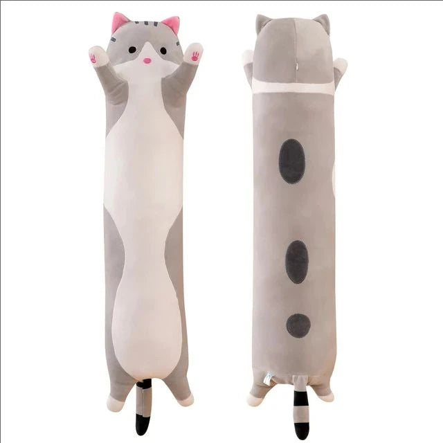 Cute 50cm Cat Plush Toy Long Pink Brown Grey Sleeping Cats Leg Pillow Squishy Little Animal Doll Appeasing Plushie Gift