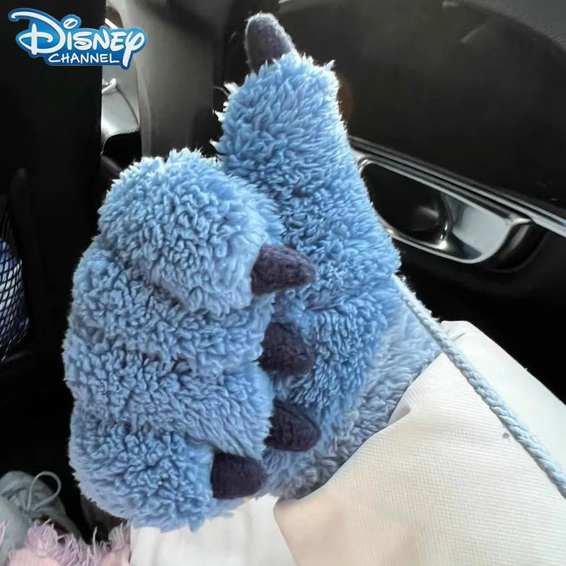 Disney Stitch Gloves Cartoon  Stitch Paw Claw Blue Gloves Plush Mittens Winter Warm Glove Kids Adult Winter Hand Warmer Gifts