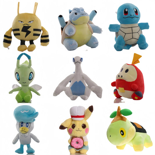 Pokemon Lugia Plush Pikachu Squirtle Sprigatito Mewtwo Quaxly Celebi Elekid Fuecoco Plushies Toys Hobbies Kids Xmas Kid Gifts