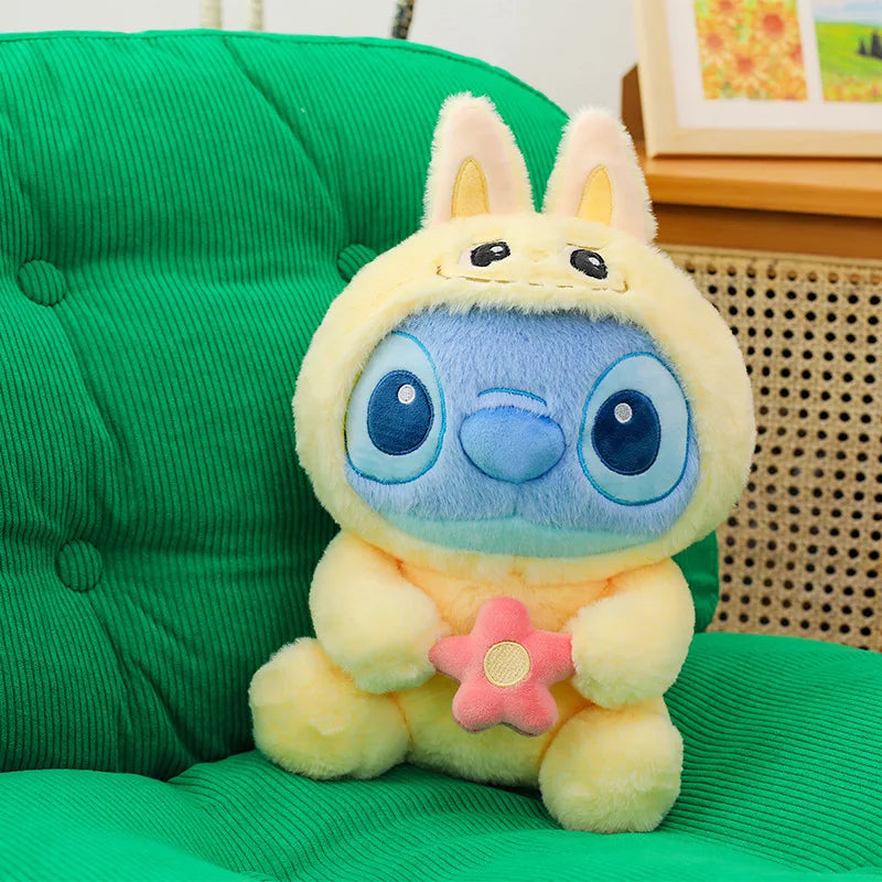 20/30cm Disney Stitch Plush Toy Strawberry Bear Style Stitch Children's Christmas Pillow Doll Batch Anime Pillows Doll