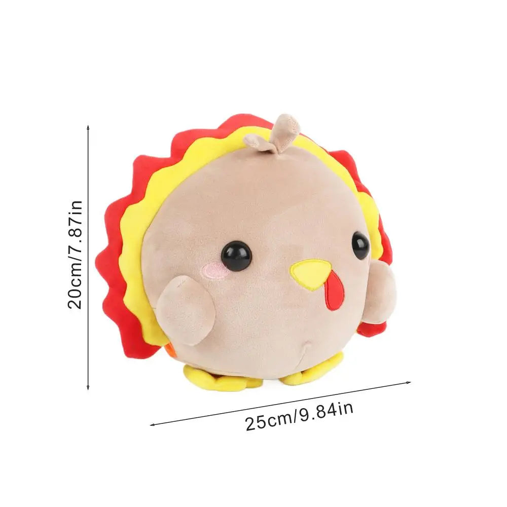 Stuffed Turkey Toys Soft Animal Doll Plush Turkey Turkey Plushie Thanksgiving Decor Turkey Plushie Toy For Kids Adults Family