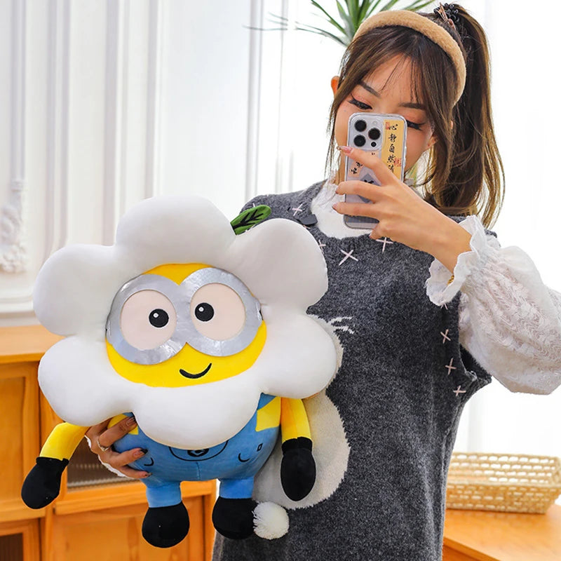 30CM Minion Pillow Movie Peripheral Yellow Plush Bob Plush Stuffed Toy Jeans Soft Doll Pillow Decoration Children's Birthday Gif