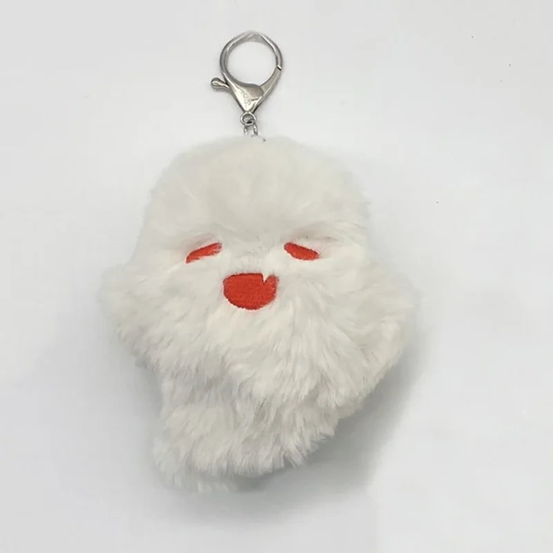 Game Genshin Impact Hutao Cosplay Keychain Unisex Ghost Pendant Plush Doll Key Rings Jewelry Accessories Key Chains