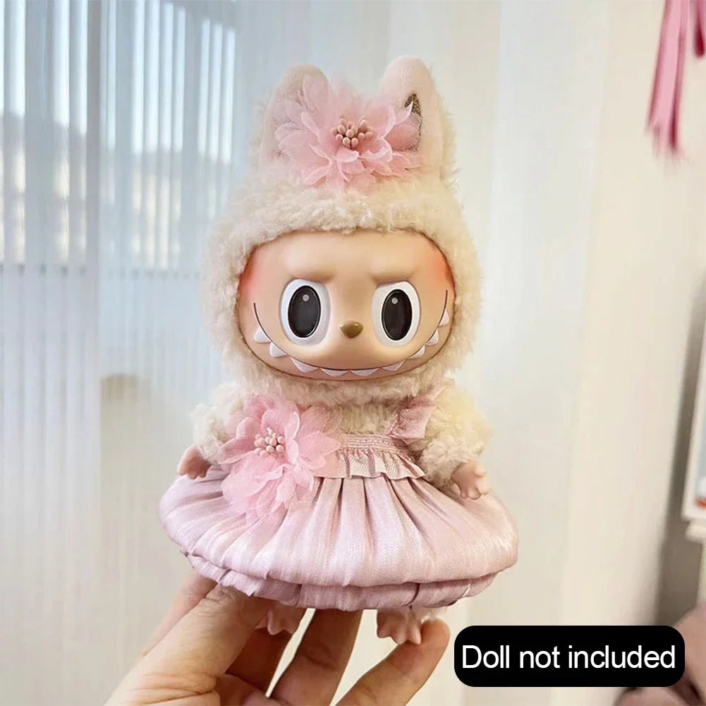 17cm Mini Plush Doll'S Clothes Outfit Accessories For Korea Kpop Exo Labubu Idol Dolls Wedding dress suit Clothing Gift