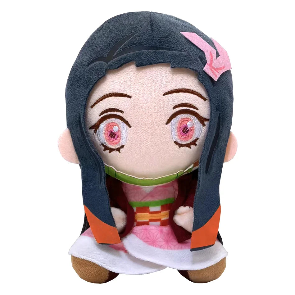 19cm Japan Anime Demon Slayer Akaza Rui Iguro Obanai Tanjirou Kamado Nezuko Agatsuma Zenitsu Plush Toys Doll Peluche Gift