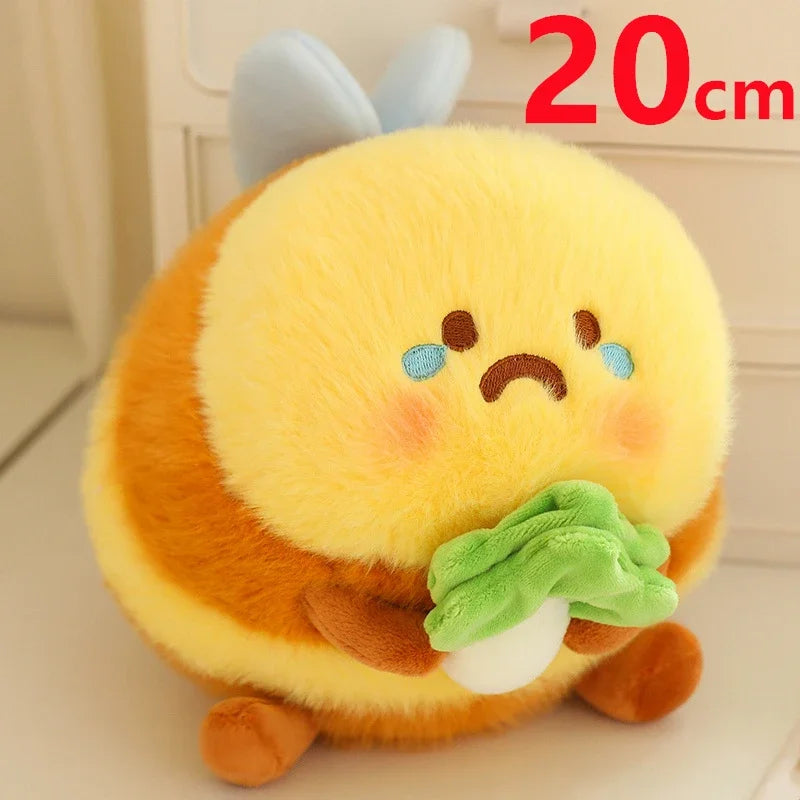 20/28CM Cute Zipper Bee Doll Stuffed Plush Animal Kids Toys Cartoon Pillow Creative Lovely Girls Doll Birthday Gifts Home Decor