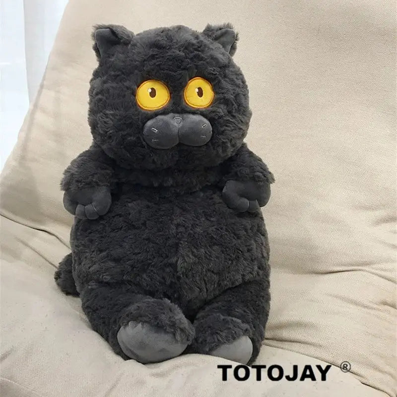 Cuddly Soft Stuffed Gaint Sitting Colorful Cats Staring Dolls Plush Animals Wide-eyed Cat Kawaii Toys Sofa Bed Pillow Kids Gift