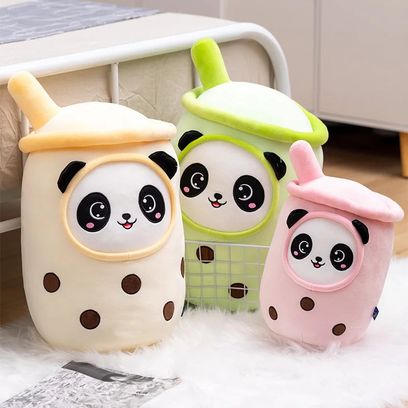 25/70cm Real-Life Bubble Tea Cup Plush Toy Pillow Stuffed Food Soft Doll Milk Tea Cup Pillow Cushion Kids Toys Birthday Gift