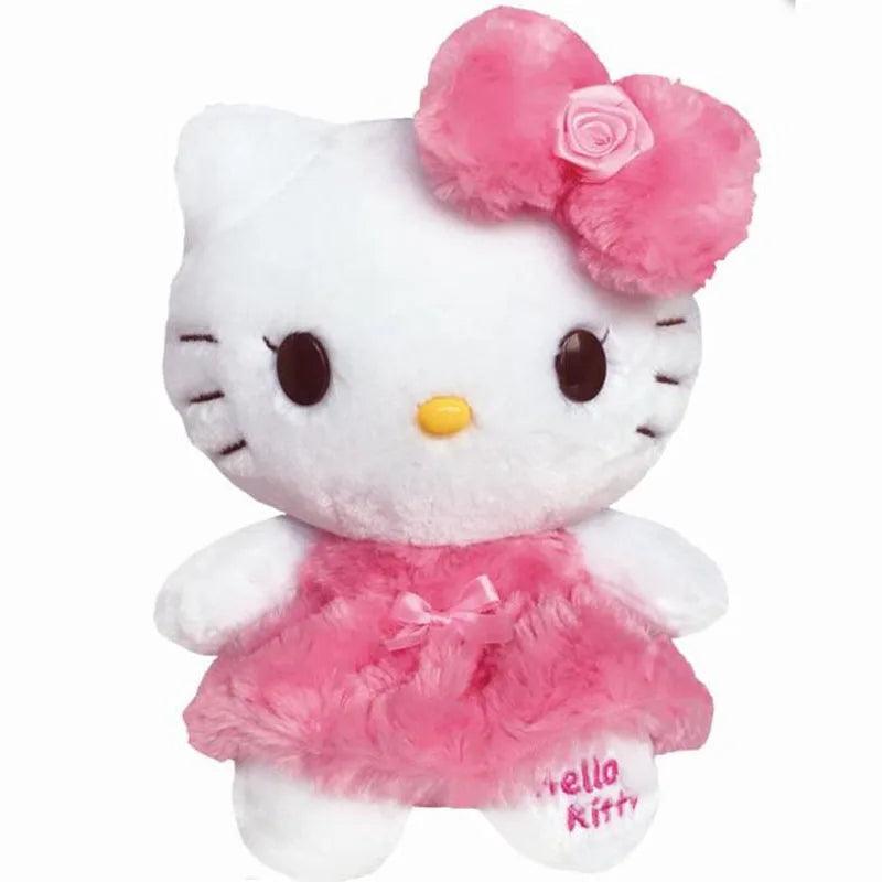 22-30cm Genuine Sanrio Hello Kitty Kawaii Rose My Melody Anime Stuffed Animals Plush Doll Companion Toy Children Birthday Gift