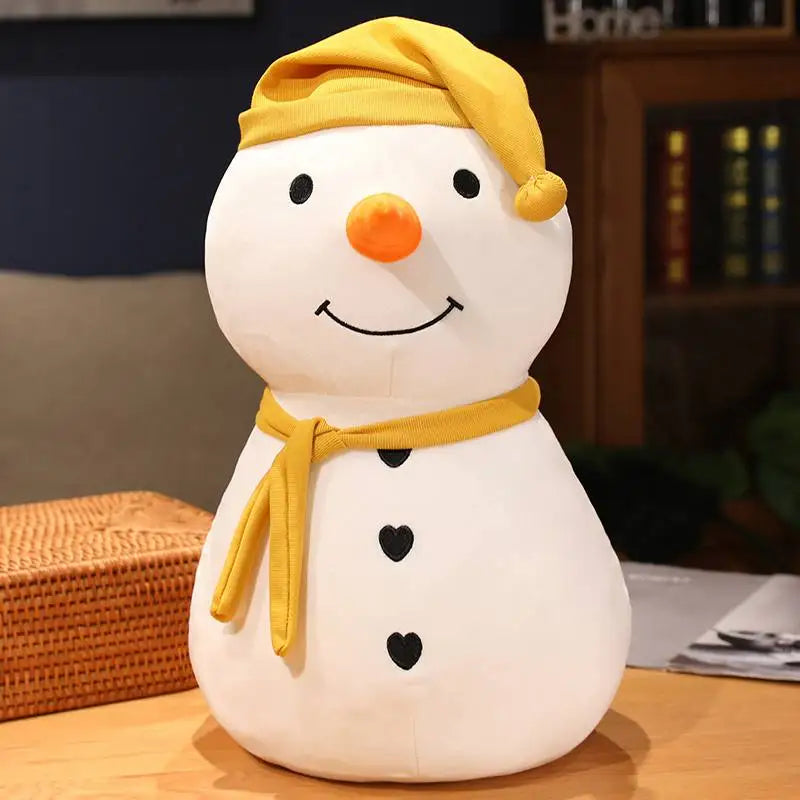 30cm-80CM Cute Cartoon Big White Snowman Plush Toy Soft Stuffed Pillow Dolls Winter Christmas Home Decor Gifts For Children