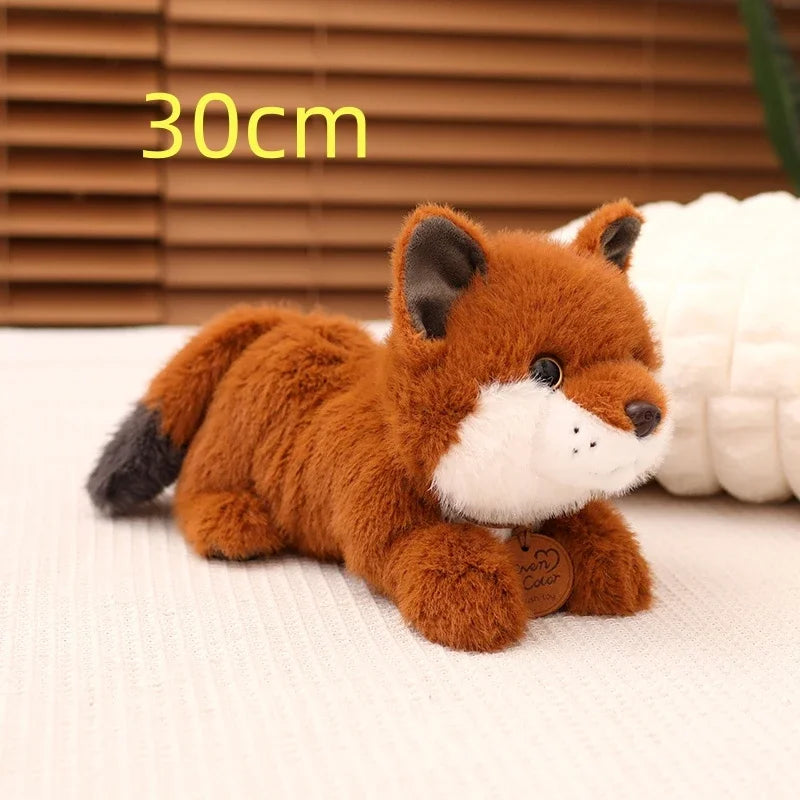 30/40cm Soft Fluffy Fox Plush Toy Kawaii Cartoon Animal Fox Stuffed Doll Girls Lover Valentine's Gift Cute Sofa Decor Pillows